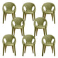 Modern Open Back Side Chair Plastic Arm Chair for Dining Room Bedroom
