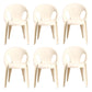 Modern Open Back Side Chair Plastic Arm Chair for Dining Room Bedroom