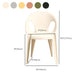 Modern Open Back Side Chair Plastic Arm Chair for Dining Room Bedroom