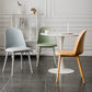 Chaise de salle à manger sans bras rembourrée moderne avec base en métal