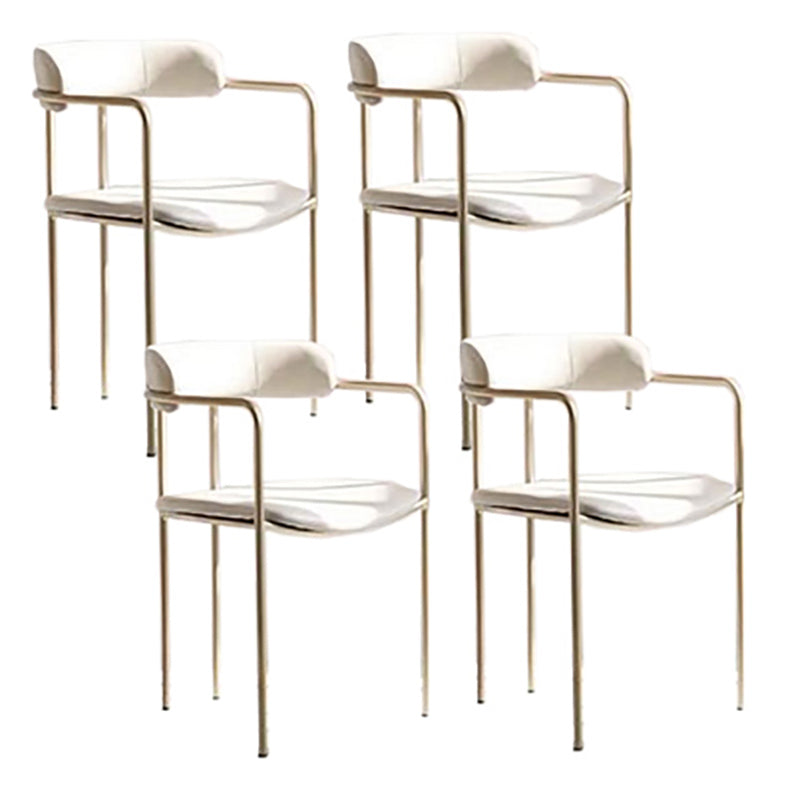 Lussuosa sedia a braccio imbottita sedia in velluto laterale aperto con base metallica