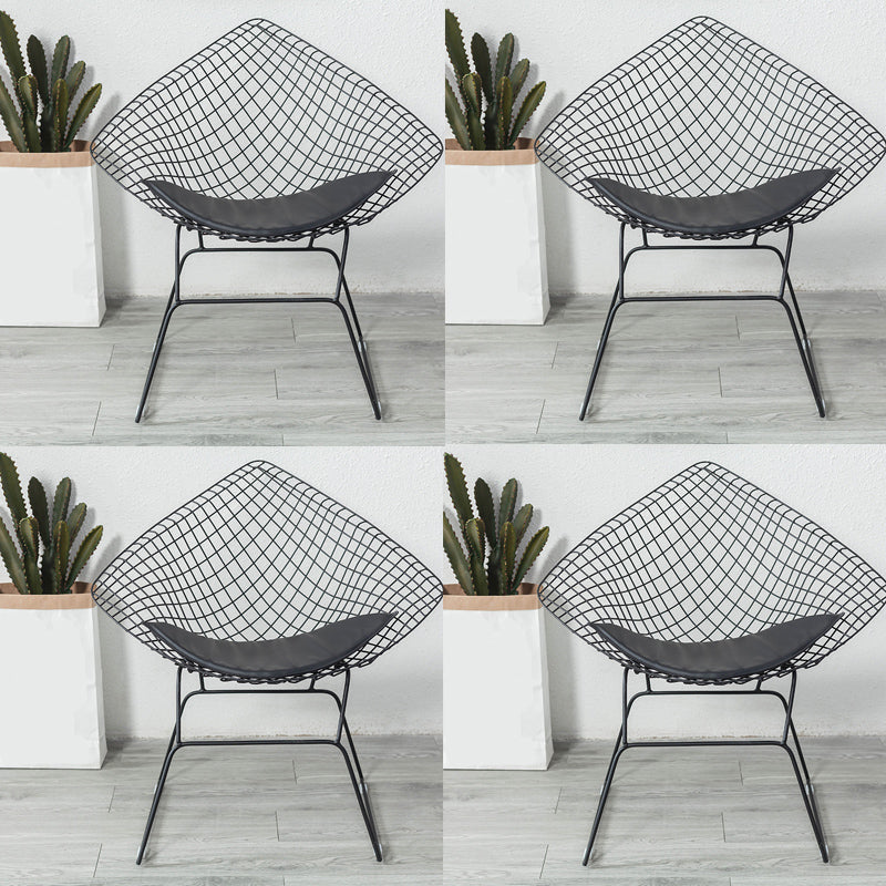 Industriële stijl armstoel kruis achterzijde metalen stoel voor eetkamer