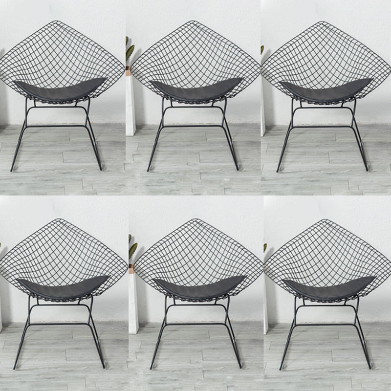 Industriële stijl armstoel kruis achterzijde metalen stoel voor eetkamer