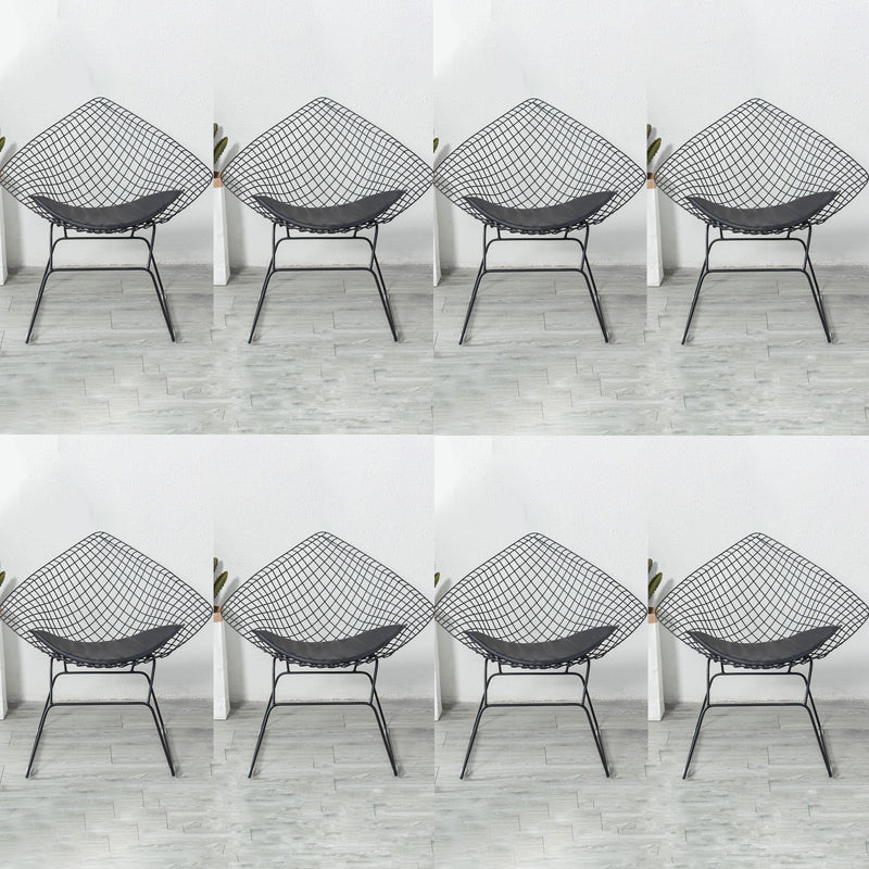 Industriële stijl armstoel kruis achterzijde metalen stoel voor eetkamer