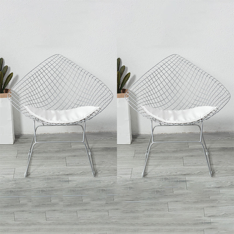 Industriële stijl armstoel kruis achterzijde metalen stoel voor eetkamer