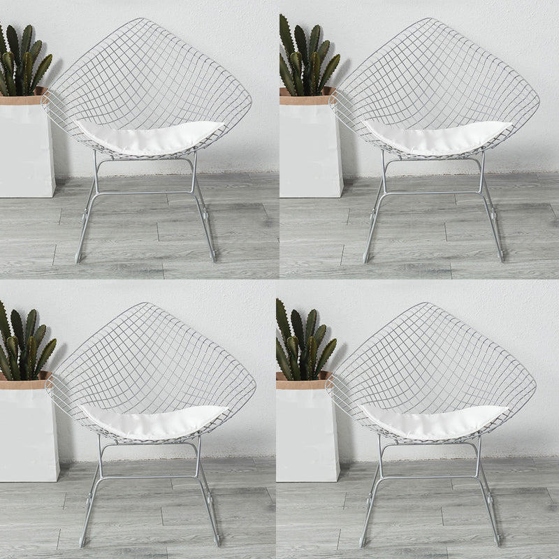 Industriële stijl armstoel kruis achterzijde metalen stoel voor eetkamer