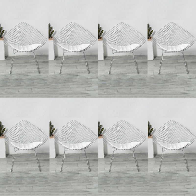 Industriële stijl armstoel kruis achterzijde metalen stoel voor eetkamer