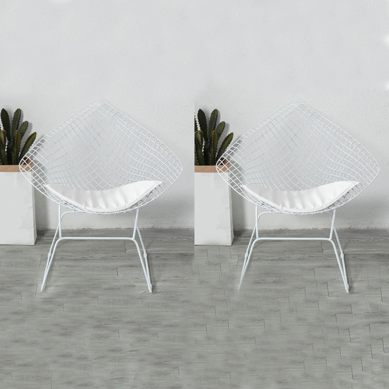 Industriële stijl armstoel kruis achterzijde metalen stoel voor eetkamer