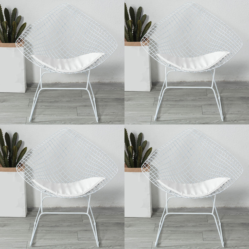 Industriële stijl armstoel kruis achterzijde metalen stoel voor eetkamer