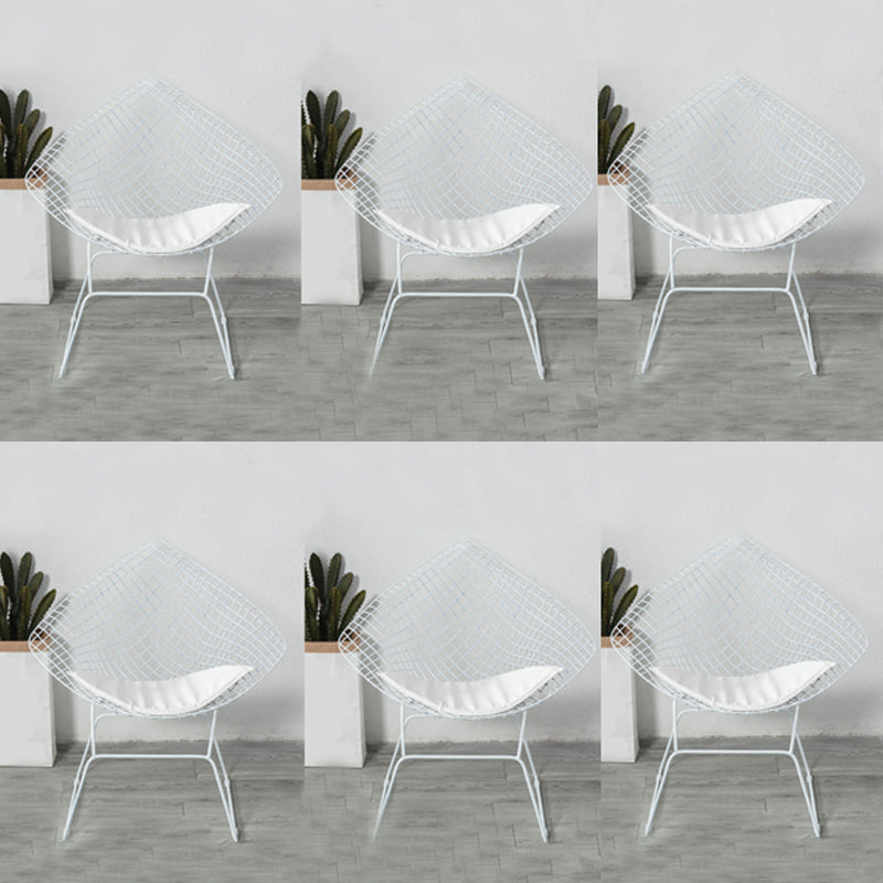 Industriële stijl armstoel kruis achterzijde metalen stoel voor eetkamer