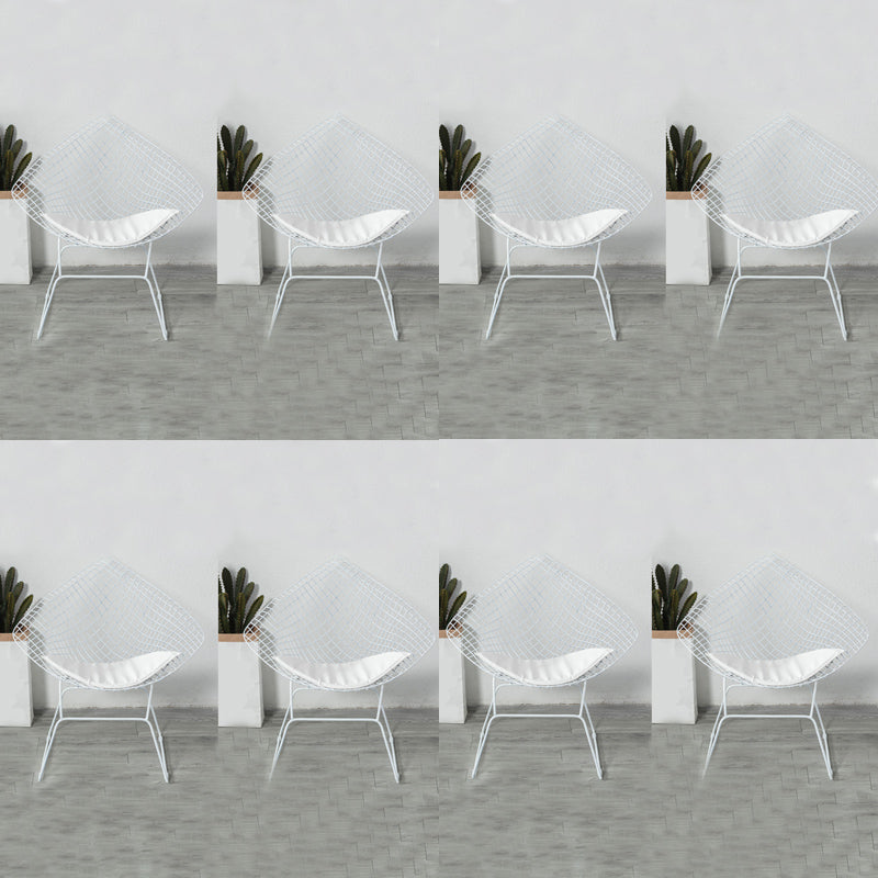 Industriële stijl armstoel kruis achterzijde metalen stoel voor eetkamer