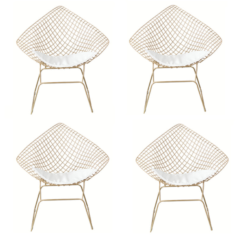 Industriële stijl armstoel kruis achterzijde metalen stoel voor eetkamer