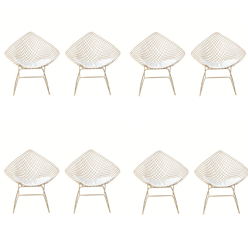 Industriële stijl armstoel kruis achterzijde metalen stoel voor eetkamer