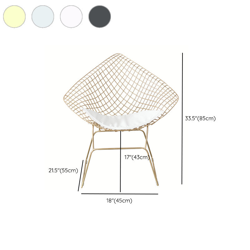 Industriële stijl armstoel kruis achterzijde metalen stoel voor eetkamer