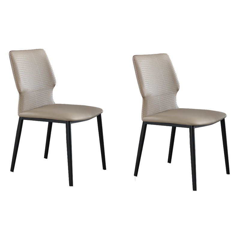 Industrial Style Chair Dining Armless Chair for Kitchen with Metal Legs