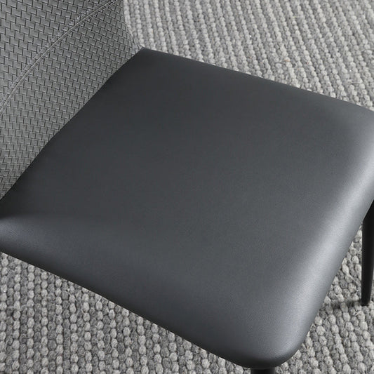 Industrial Style Chair Dining Armless Chair for Kitchen with Metal Legs