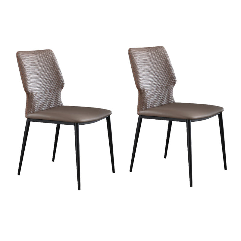 Industrial Style Chair Dining Armless Chair for Kitchen with Metal Legs