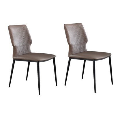 Industrial Style Chair Dining Armless Chair for Kitchen with Metal Legs