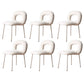 Designer Style Armless Dining Chair Open Back Side Velvet Chair with Metal Legs