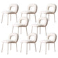 Designer Style Armless Dining Chair Open Back Side Velvet Chair with Metal Legs