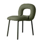 Designer Style Armless Dining Chair Open Back Side Velvet Chair with Metal Legs