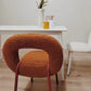Designer Style Armless Dining Chair Open Back Side Velvet Chair with Metal Legs