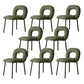 Designer Style Armless Dining Chair Open Back Side Velvet Chair with Metal Legs
