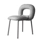 Designer Style Armless Dining Chair Open Back Side Velvet Chair with Metal Legs