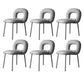 Designer Style Armless Dining Chair Open Back Side Velvet Chair with Metal Legs