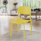 Modern Style Chair Dining Open Back Armless Chair for Kitchen with Plastic Legs