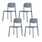 Modern Style Chair Dining Open Back Armless Chair for Kitchen with Plastic Legs
