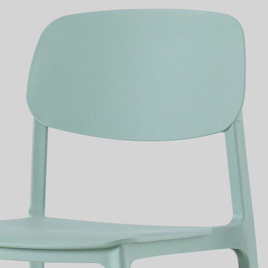 Modern Style Chair Dining Open Back Armless Chair for Kitchen with Plastic Legs