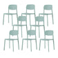 Modern Style Chair Dining Open Back Armless Chair for Kitchen with Plastic Legs