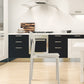 Modern Style Chair Dining Open Back Armless Chair for Kitchen with Plastic Legs