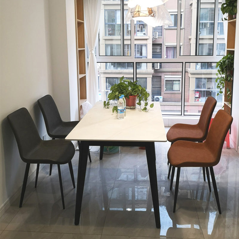 Silla de brazo sin brazo tapizado industrial Parsons parsons traseros con base de metal