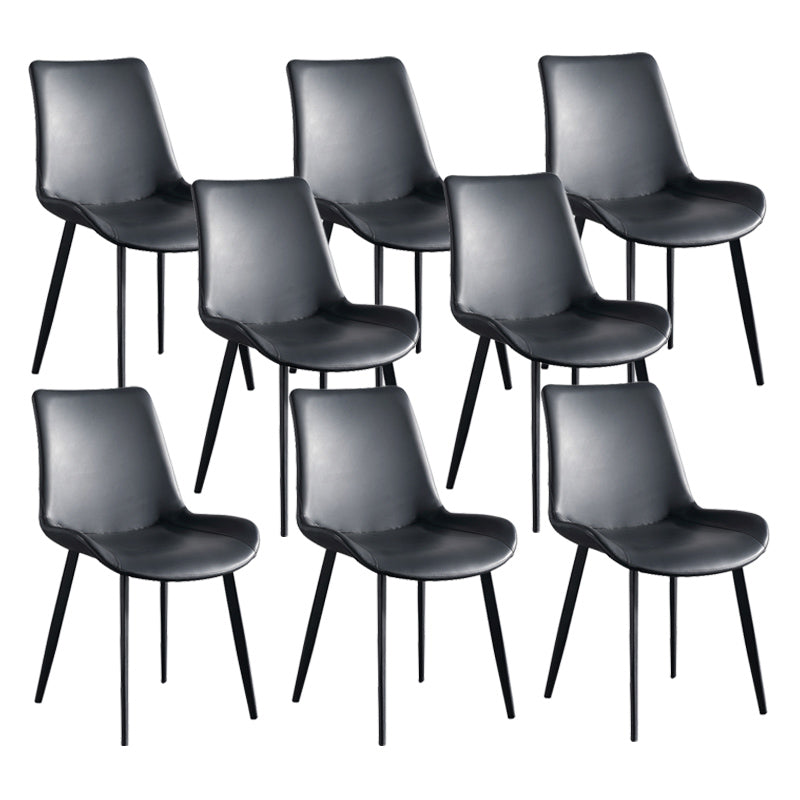 Silla de brazo sin brazo tapizado industrial Parsons parsons traseros con base de metal