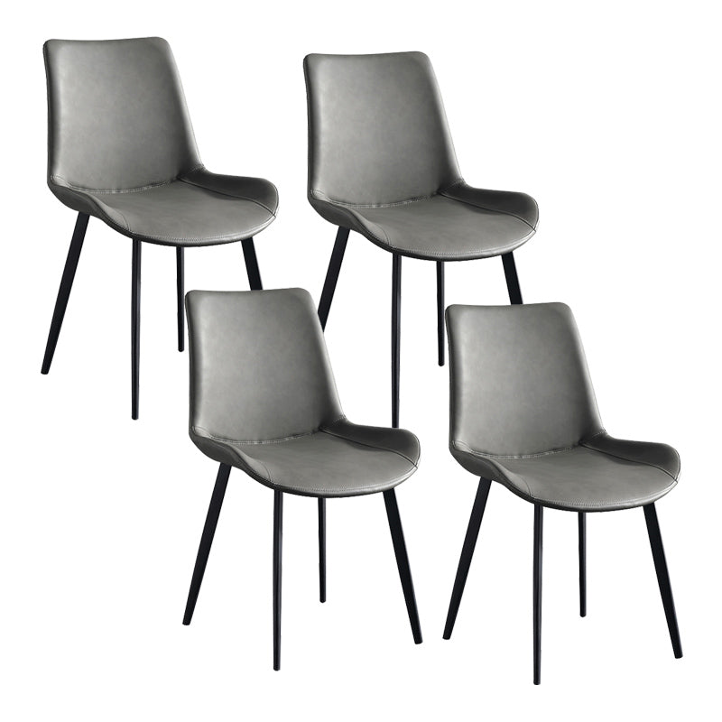 Silla de brazo sin brazo tapizado industrial Parsons parsons traseros con base de metal