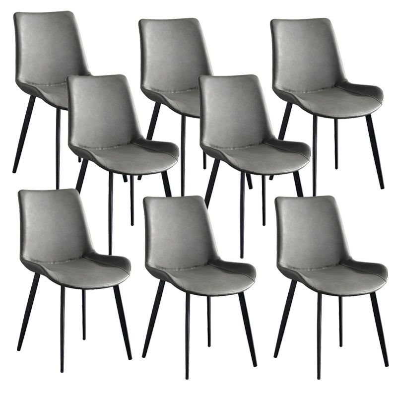 Silla de brazo sin brazo tapizado industrial Parsons parsons traseros con base de metal