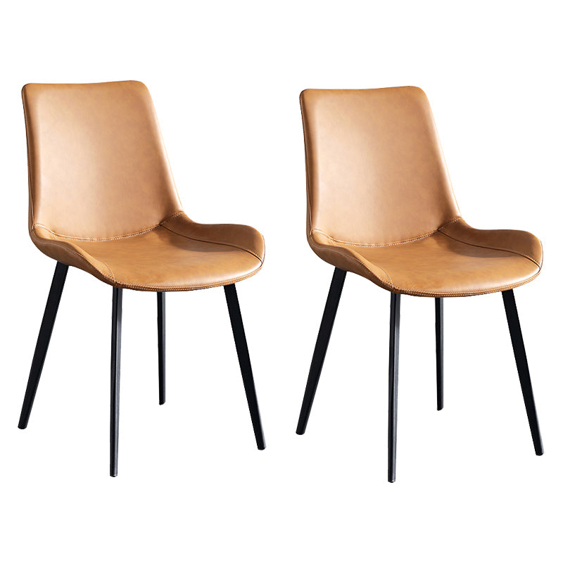 Silla de brazo sin brazo tapizado industrial Parsons parsons traseros con base de metal