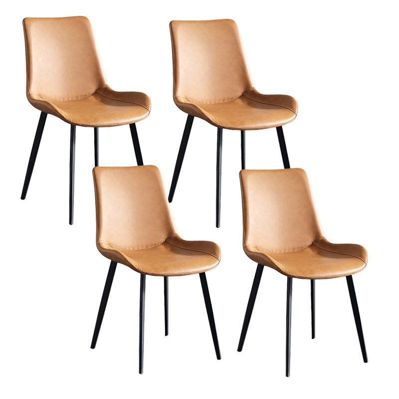 Silla de brazo sin brazo tapizado industrial Parsons parsons traseros con base de metal