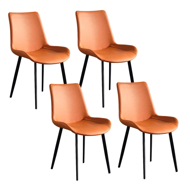 Silla de brazo sin brazo tapizado industrial Parsons parsons traseros con base de metal