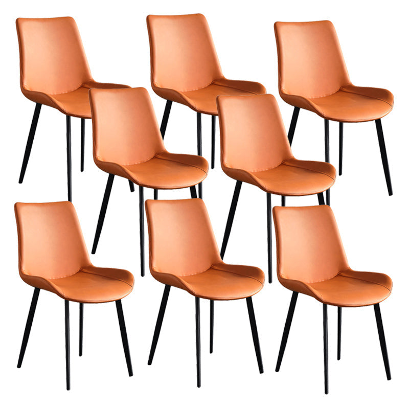 Silla de brazo sin brazo tapizado industrial Parsons parsons traseros con base de metal