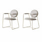 Contemporary Style Arm Chair Home Upholstered Chair with Metal Base
