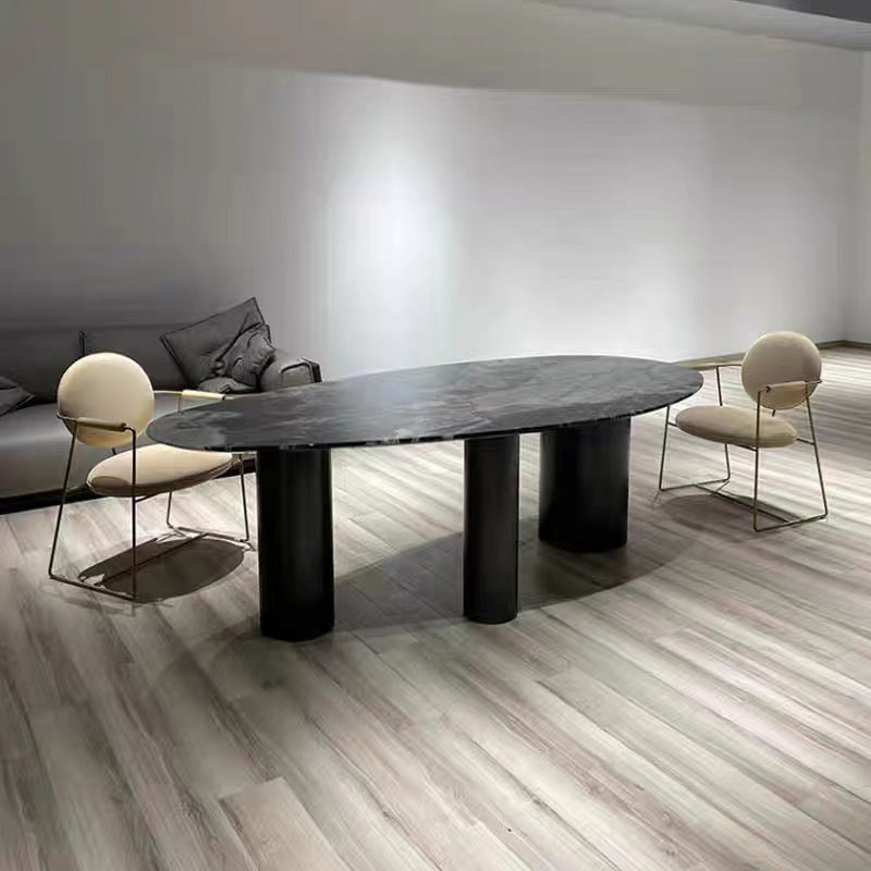 Contemporary Style Arm Chair Home Upholstered Chair with Metal Base Clearhalo 'Dining Chairs' 'Dining Tables & Seating' 'dining_chair' 'furn' 'furn_dining_chair' 'Furniture' 'Kitchen & Dining Furniture' 6103864