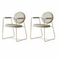Contemporary Style Arm Chair Home Upholstered Chair with Metal Base