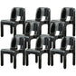 Modern Open Back Side Chair Plastic Indoor Armless Chair for Dining Room Bedroom