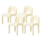 Modern Open Back Side Chair Plastic Indoor Armless Chair for Dining Room Bedroom