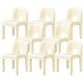 Modern Open Back Side Chair Plastic Indoor Armless Chair for Dining Room Bedroom