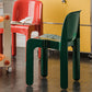 Modern Open Back Side Chair Plastic Indoor Armless Chair for Dining Room Bedroom