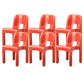 Modern Open Back Side Chair Plastic Indoor Armless Chair for Dining Room Bedroom